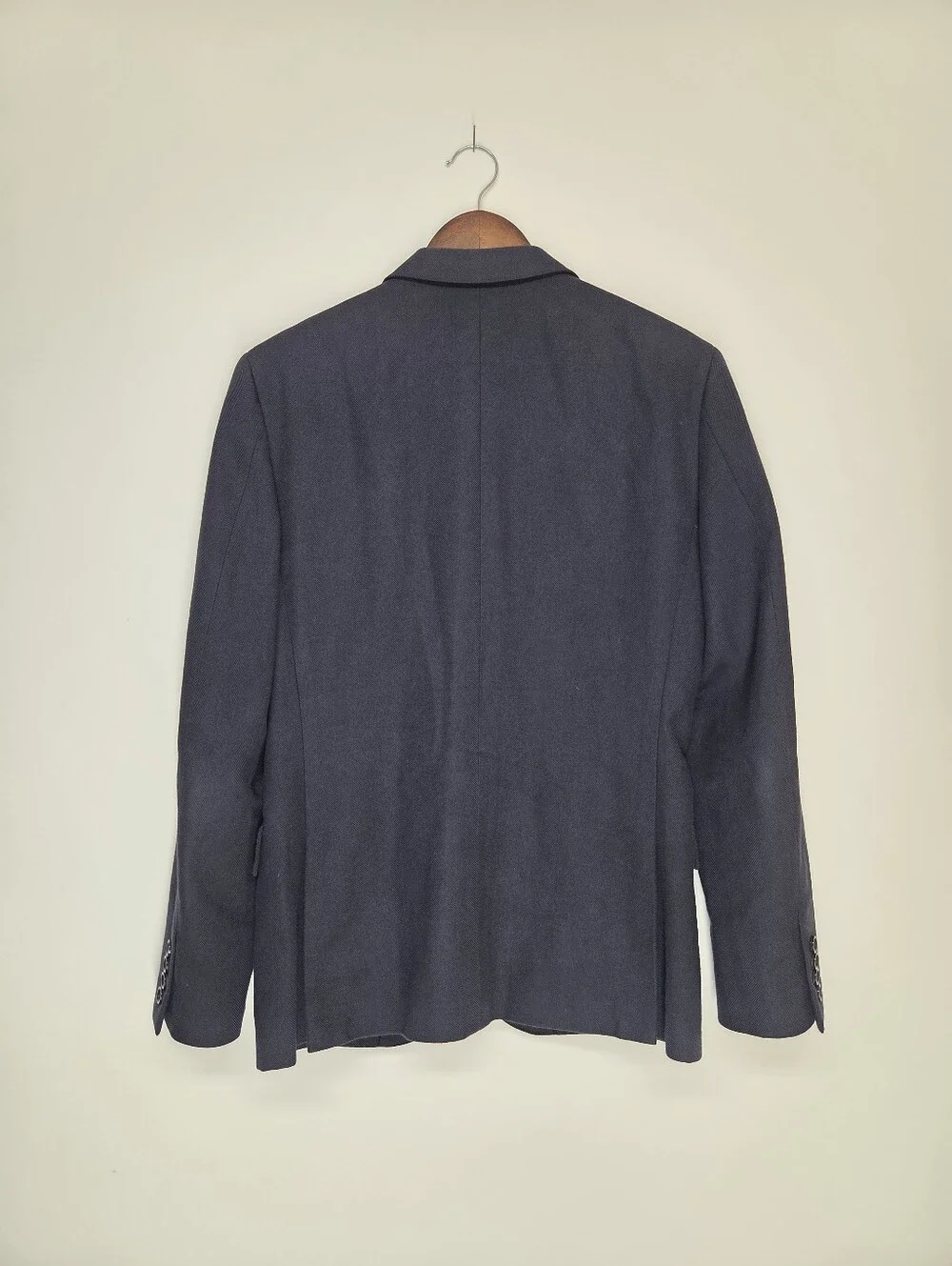 J.Crew Ludlow Navy Herringbone Sport Coat Mens 38R Ormezzano Pima Cotton Italy